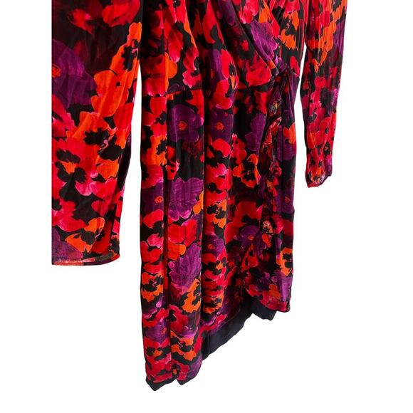 Saylor Alouette Floral Mini Dress Long Puff Sleeve Size Small Poppy - Picture 3 of 8